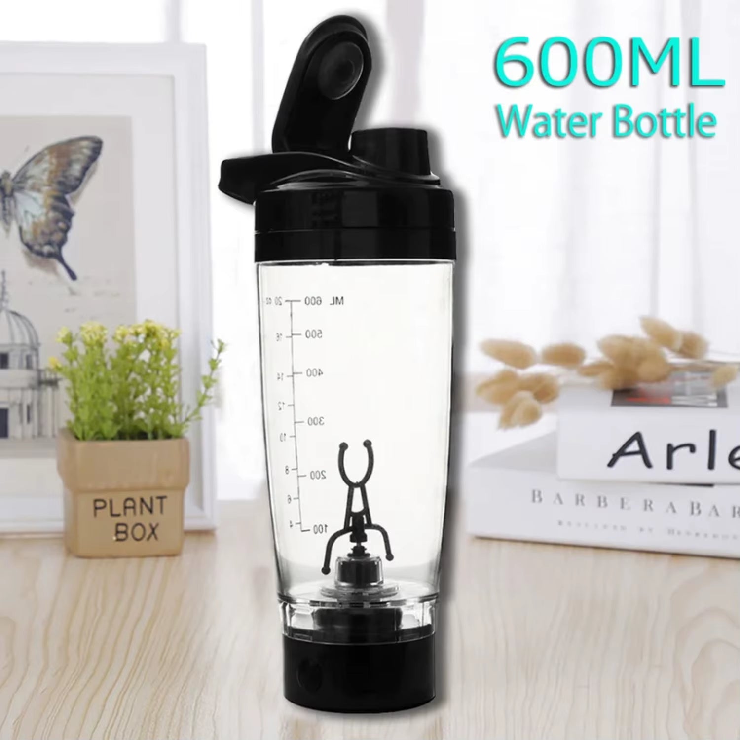 600ML Shaker Cup Powder Fitness Cup Blender Protein Shaker Bottle Brewing Movement Eco Friendly Automatic Vortex Mixer